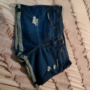 Distressed Jean Shorts